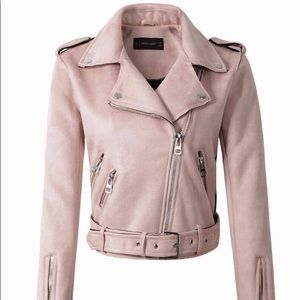 ZARA coat/jacket neoprene and faux suede effect